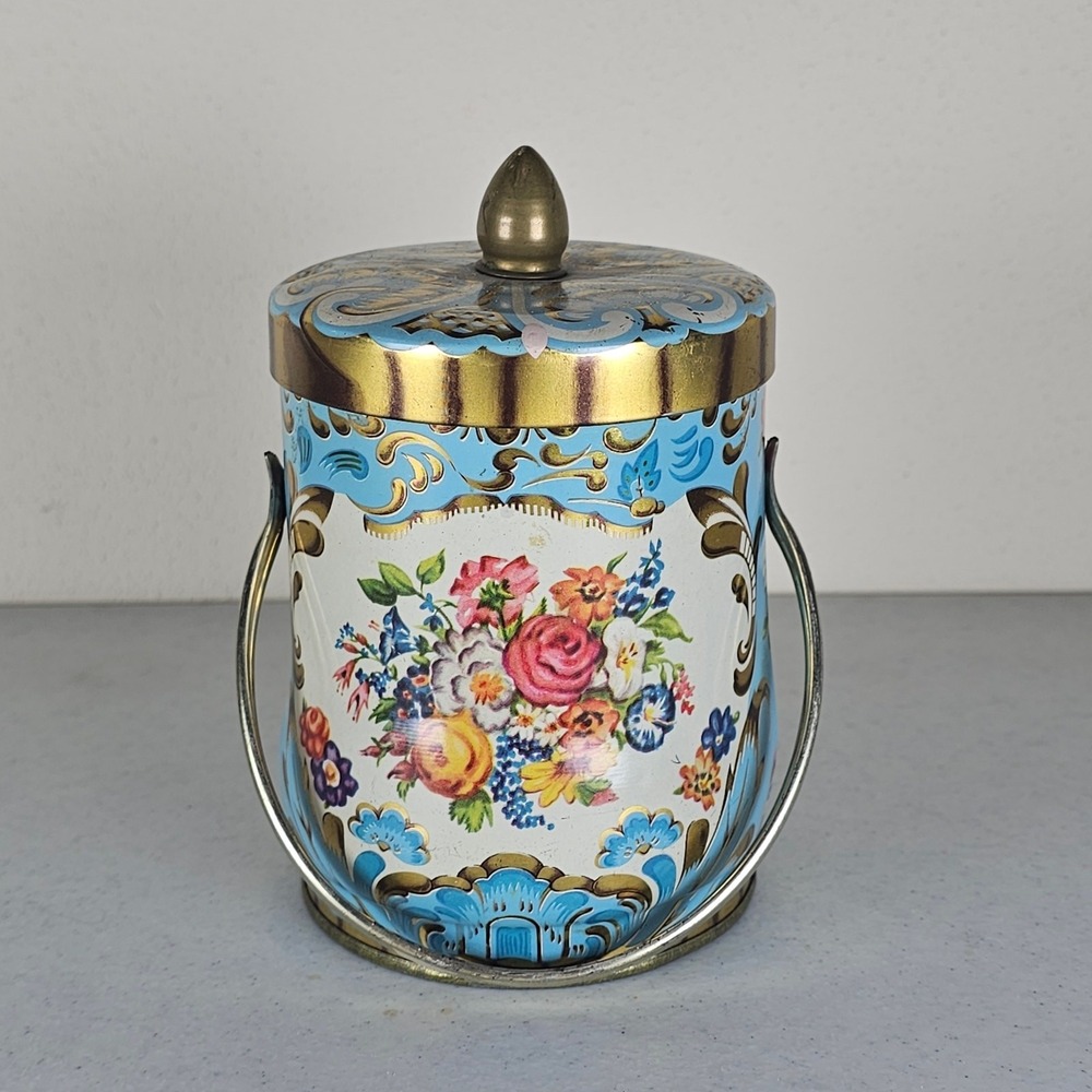 Murray-Allen Regal Crown Confections Metal Tin/Container with Handle [Vintage]‎